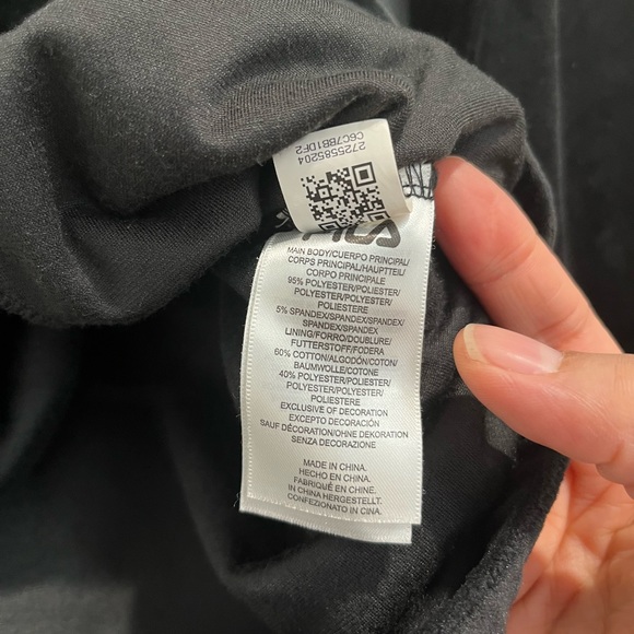 Fila Sport Black Velvet Quarter Zip Hoodie Sz. L - Picture 10 of 12